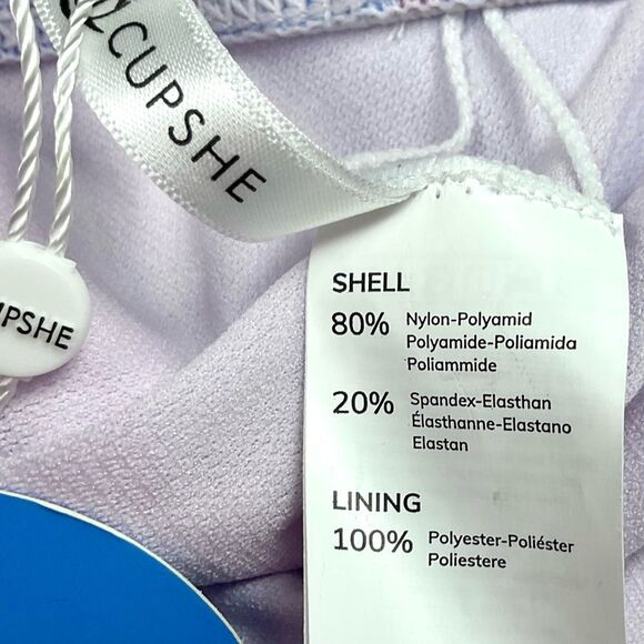 Cupshe One Piece Swimsuit Dreamland Ice Cream Sash Square Neck Swim Sz Med New - Picture 5 of 10